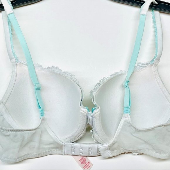 Victoria's Secret Body By Victoria Multiway Demi Bra Lace Floral Turquoise 32C - Picture 3 of 4